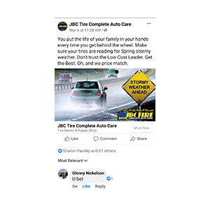 Spring Tire Facebook Ad